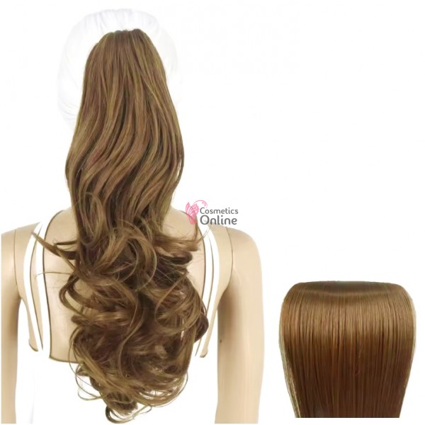 Extensie de par coada ondulata glamour 60 cm 2005-10T16 Saten Mediu Mixt